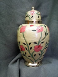 Picture of product Pink Garden Floral Enameled Urn - 40531LP