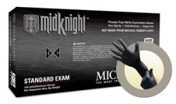 Picture of product Microflex   MidKnight Black Powder-Free  - MK-296